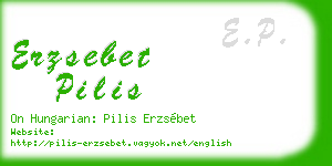 erzsebet pilis business card