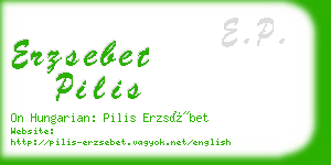 erzsebet pilis business card